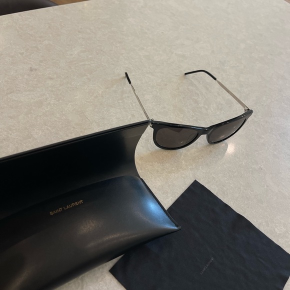 SAINT LAURENT SL510 001 54mm Cat Eye Sunglasses in Black - Picture 11 of 12